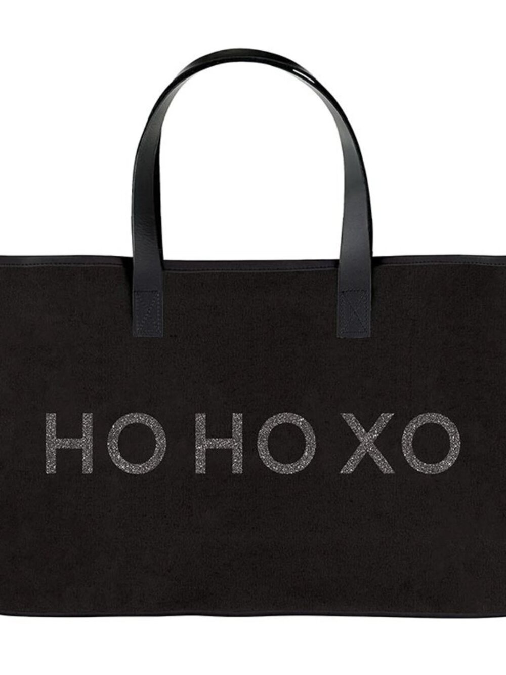 Black Canvas Tote - "Ho Ho Xo"/NWT